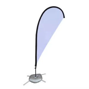 Individuell bedruckter doppelseitiger Federflaggen-Banner-Outdoor-Event-Wimpel für das Speedskating am Strand - Product Image 1