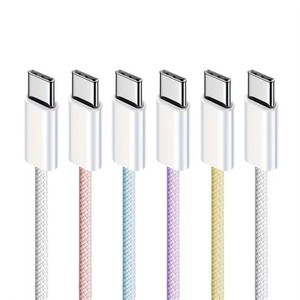 Cavo Intrecciato USB C a Type C da 60W per Ricarica Rapida e Trasferimento Dati, Compatibile con iPhone 15 Pro Max e Caricabatterie <span class=keywords><strong>Apple</strong></span> - Product Image 1