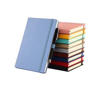 Cuaderno de cuero PU de tamaño 2025 A5, logotipo personalizado, estilo de tapa dura, páginas forradas coloridas, encuadernación térmica, diario, Bloc de notas - Product Image 3