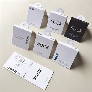 Alta Qualidade Luxo <span class=keywords><strong>Custom</strong></span> <span class=keywords><strong>Socks</strong></span> Wrap <span class=keywords><strong>Label</strong></span> Header Card Atacado Meias De Papel Dobrado Papelão Impresso Pendurar Tags Embalagem Sock - Product Image 4