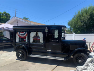 Limusina Premium con motor de 5KW Carro de transporte de ataúd retro Funeral coach Hearse con buen precio - Product Image 4