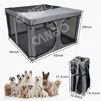Parc pour animaux de compagnie extra large, pliable, pour chiens et chiots, enclos en maille portable pour une utilisation en intérieur et en extérieur