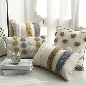 Morocco Striped <b>Tufted</b> Pillowcase Rectangle Polyester Cotton <b>Cushion</b> Cover Home Decor Soft Pillowcase No Filling - Product Image 5