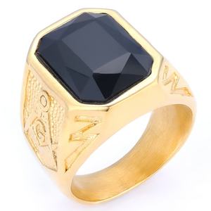 خواتم عتيقة للرجال من الفولاذ المقاوم للصدأ بتصميم منحني بطراز بانك ترصيع لحفلات الخطوبة - Product Image 6