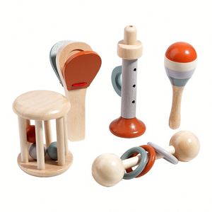 Jouets éducatifs Montessori en bois pour enfants, garçons et filles : hochets, instruments de musique, jeux, entraînement à l'écoute, musique - Product Image 1