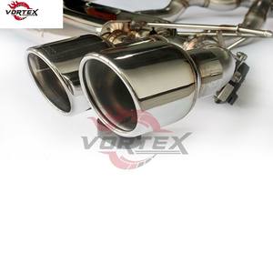 Système d'échappement Catback Valvetronic en acier inoxydable Vortex - Quatre sorties haute performance, finition miroir effet écailles de poisson - Product Image 5