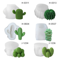 3D stereo skopische saftige Kerzen silikon formen, DIY Aroma therapie Gips Sukkulenten formen, hand gefertigte Topfpflanzen formen