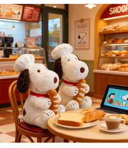 新しいシェフテーマのスヌーピーぬいぐるみ、かわいい漫画風ぬいぐるみコレクターズギフト、カスタム大量注文サプライヤー - Product Image 2