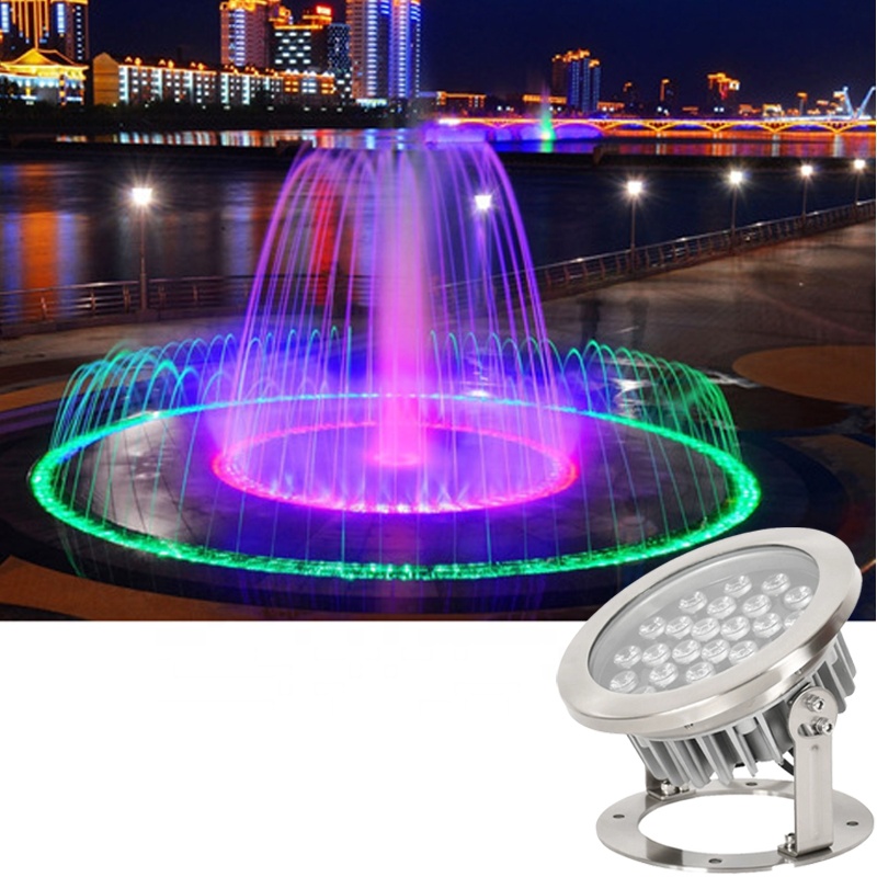 IP68 погружной RGB светодиодный фонтан 18 Вт водонепроницаемый открытый бассейн огни меняющие цвет прожекторы садовый ландшафтный светильник