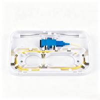 Boîtier de terminaison fibre optique FTTH NAP 1 port, panneau de sortie mural/de bureau en ABS avec adaptateur SC LC pour réseau FTTX