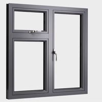 Nouvelle fenêtre à battant en aluminium à rupture de pont thermique, design dernier cri, ouverture bidirectionnelle, basculante et pivotante, en acier inoxydable pour l'extérieur