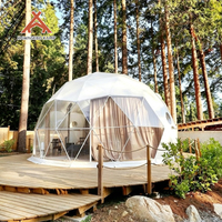 Dôme géodésique de luxe en PVC Kawagebo Kamp (KK) 8M, résistant à la chaleur et aux UV, pour glamping, tente hôtel avec mezzanine