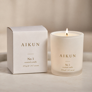 Solution personnalisée AIKUN, commande en gros de bougies parfumées, bougies artisanales en cire de soja naturelle, bougies en verre pour mariage, événement, emballage cadeau - Product Image 1
