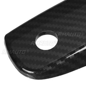สำหรับ Dodge Charger 2011-2021 ชุดตกแต่งฝาครอบมือจับประตูด้านนอกรถยนต์ วัสดุ ABS ลายคาร์บอนไฟเบอร์ สีดำ - Product Image 5