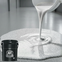 Revêtement liquide époxy coloré pour sols en sable, haute dureté, résistant à l'usure, application simple au pinceau, effet marbre auto-nivelant, marque Zt