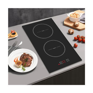 Table de cuisson à induction double de haute qualité 3500W, plaque de cuisson <span class=keywords><strong>électrique</strong></span> <span class=keywords><strong>Domino</strong></span> 2 zones, surface en verre, commande tactile, multifonction, encastrable - Product Image 5