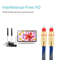 Xput Or Toslink Câble Optique Premium Haute Qualité Toslink Audio Câble avec Tresse Veste pour Hi-Fi Sound Box Home Cinéma PS4