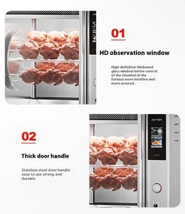 Chuangyu 7 secondes chauffage en acier inoxydable entièrement automatique tactile 360 degrés rotatif <span class=keywords><strong>four</strong></span> électrique rôti poulet rôti canard <span class=keywords><strong>four</strong></span> - Product Image 5