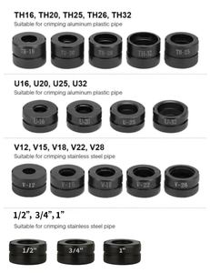 Tragbares Hochdruck-Hydraulikwerkzeug-Kit CW-1632 Handbuch Press werkzeug Edelstahl U TH <span class=keywords><strong>M</strong></span> V Matrizen Crimpen Kupfer rohr Sanitär - Product Image 6