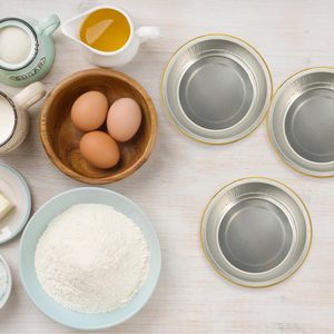 High Quality Round Aluminum <b>Foil</b> Baking Pans Colorful Pie Pans and Cup <b>Container</b> for Baking & Storage - Product Image 4