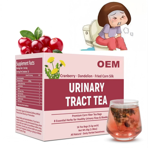 Té OEM para el Tracto Urinario con Arándano Rojo, Diente de León y Fibra de Maíz, Apoya la Salud de la Vejiga, 16 Bolsitas - Product Image 2
