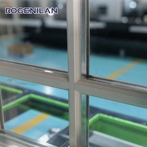 Fenêtres fixes arquées résistantes aux ouragans sur mesure de l'usine Rogenilan, fenêtres en aluminium à double vitrage Low-E avec grilles - Product Image 6