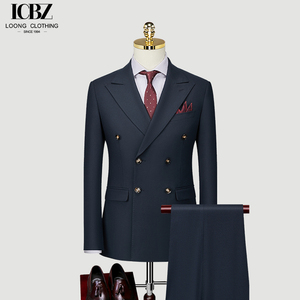<span class=keywords><strong>Costume</strong></span> de marié de Style britannique hommes <span class=keywords><strong>costume</strong></span> de robe de mariée coupe formelle professionnelle à double boutonnage pour hommes - Product Image 3