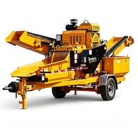 Broyeur à palettes horizontal pour recyclage de déchets de bois, capacité 14 pouces, modèle Bandit 1425, diesel, avec option de poulie à tête magnétique