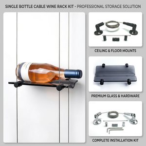 Sistema de Cables para Botellero con Control de <span class=keywords><strong>Tensión</strong></span> y Abrazaderas Laterales, Sistema de Cables de Bola para Bodega, Bar en Casa, Restaurante, Uso Pesado - Product Image 4