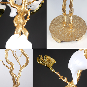 Custom Ginkgo Leaf Floor Lamp Copper Aluminum <strong>Branches</strong> White Gold Decorative <strong>Lighting</strong> Living Room Bedroom Restaurant Staircase - Product Image 3