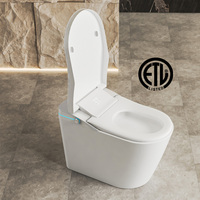 ETL Toilette murale intelligente Couvercle à ouverture automatique intelligent Siège chauffant instantané Bidet électrique Bol allongé Comprend une télécommande