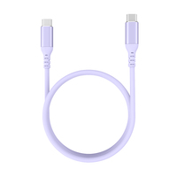 USB-IF kabel USB Tipo C 5A 100W, kabel Data pengisi daya silikon lembut warna-warni pabrik ISO C ke C untuk ponsel & Laptop