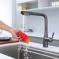 Robinet de lavabo ELOILO Premium en laiton massif, avec douchette extractible, robinet de lavabo multifonctionnel à sortie d'eau réglable pour les designers d'intérieur