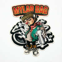 Sacs Mylar personnalisés à découpe sur mesure 3,5g, anti-odeur, refermables, autoportants, en aluminium et plastique