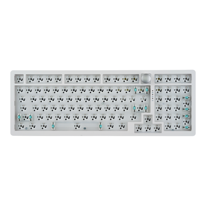 ชุดคีย์บอร์ดกลไก NK98T PC Plate สีขาวดำ พร้อมไฟ RGB /2.4g/Type-C แบตเตอรี่ 5000mAh พร้อมปุ่มปรับระดับเสียง สำหรับเล่นเกม ชุดคีย์บอร์ดประกอบเอง - Product Image 4