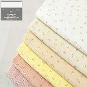 Pyjama pour enfants en tissu crêpe <span class=keywords><strong>de</strong></span> <span class=keywords><strong>gaze</strong></span> bulle 100% <span class=keywords><strong>coton</strong></span> double épaisseur, anti-boulochage, motif floral, texture froissée, idéal post-partum - Product Image 6