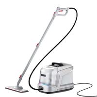 Nettoyeur Vapeur Haute Température Portable Multifonction 2200W avec Têtes de Brosse Électriques pour Voitures, Maisons et Hôtels