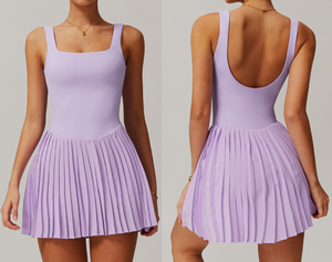 Gonna personalizzata a pieghe per Fitness abito sportivo in poliestere abbigliamento da Tennis per allenamento estivo Set gonna da Tennis a pieghe - Product Image 1