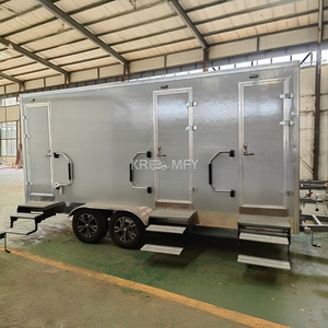 2025 <b>Portable</b> Mobile Sandwich Panel Outdoor Rv Restroom Trailers Washroom Toilet <b>Shower</b> Room Container Wheels - Product Image 3