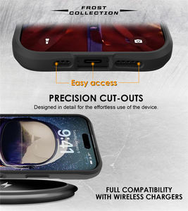 Custodia traslucida per telefono cellulare Anti Shock nero opaco TPU <span class=keywords><strong>Cover</strong></span> per <span class=keywords><strong>iPhone</strong></span> 16 Plus 15 14 13 <span class=keywords><strong>12</strong></span> Pro Max - Product Image 4