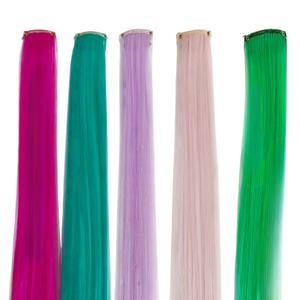 ผมต่อแบบคลิปหนีบ ยาวตรง 20 นิ้ว ทำจากเส้นใยทนความร้อนสูง สำหรับสาวๆ ใช้สำหรับงานปาร์ตี้ <span class=keywords><strong>ไฮ</strong></span><span class=keywords><strong>ไล</strong></span><span class=keywords><strong>ท์</strong></span><span class=keywords><strong>สี</strong></span>ผม 20 นิ้ว - Product Image 6