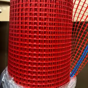 红色 160g自粘玻纤墙体网格 10x10 1.2m x 50m玻璃纤维网马赛克EIFS来自中国ROCKPRO工厂