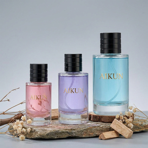 Aikun - Set de Perfume de Larga Duración con Logotipo Personalizado en Calcomanía de Agua, en Envases de Vidrio Transparente de 30ml, 50ml y 100ml, Caja Negra, MOQ Bajo, Envío Rápido para Marcas - Product Image 2