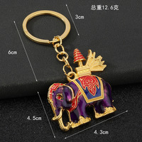 Porte-clés peint à la main, motif animal thaïlandais, petit éléphant, très vendu