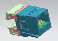 HOTION fabrika OEM Cat.6 Keystone Jack RJ45 8P8C UTP, 3u "altın kaplama