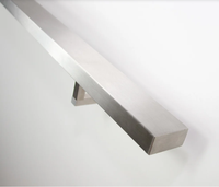 Ensemble de main courantes en acier inoxydable moderne INOX, montage mural, balustrade en verre, main courante en tube
