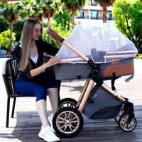 Poussette de voyage compacte JXB en alliage d'aluminium avec grand panier de rangement, vente directe