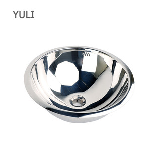 YULI Modern Round Stainless Steel Basin Sink Under <span class=keywords><strong>Counter</strong></span> Aplicação para Hotel ou Apartamento com Drainer Preço Competitivo - Product Image 2