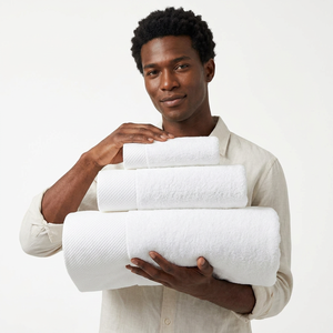 Ensemble de serviettes de bain en tissu éponge, vente en gros, 100% coton, doux et absorbant, pour hôtel, spa, maison, approvisionnement en vrac - Product Image 1