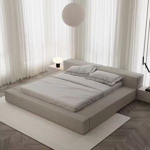 Ý Hiện Đại Sang Trọng Giường Đôi Công Nghệ Vải Nữ Hoàng Kích Thước Phun Thảm Giường Cho Khách Sạn Thạc Sĩ Phòng Ngủ Phong Cách Tối Giản Màu Đỏ Net - Product Image 2